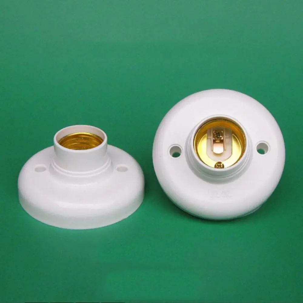 1/5PCS Bulb Parts Lamp Accessory Plastic Round  Screw Light Bulb Holder E27 Lamp Base