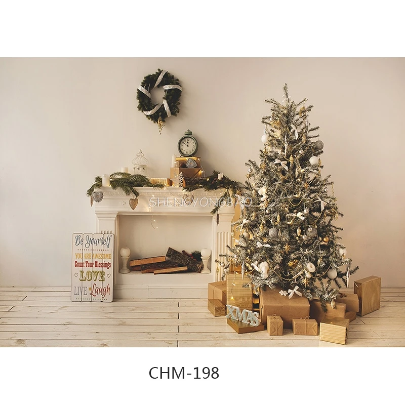 Vinyl Christmas Day Indoor Theme Photography Background Christmas Tree Children Backdrops For Photo Studio Props 710 CHM-103