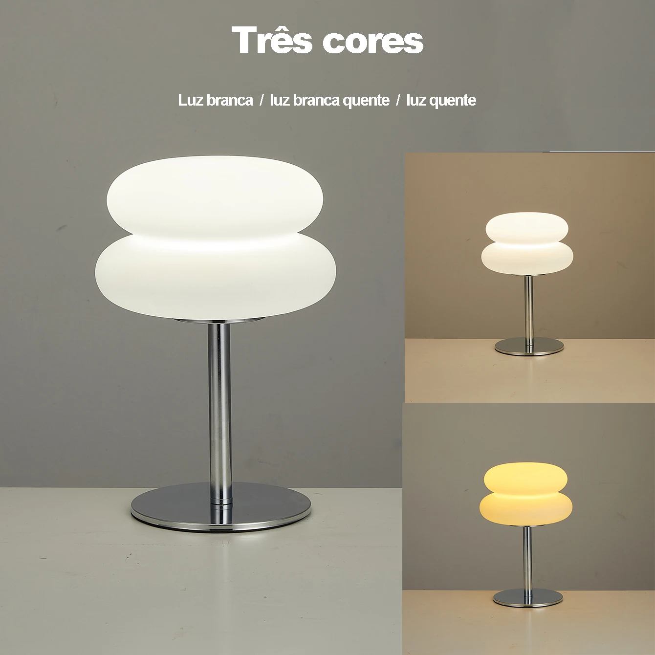 

Nice Bedroom Bedside Lamp Plastic Lampshade Creamy Style Table Lamp USB Plug Tri Color Dimming Living Room Study Atmosphere Lig