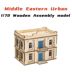 1/72 Scale Middle Eastern Urban Wooden Assembly Puzzle Model DIY Handmade Gift