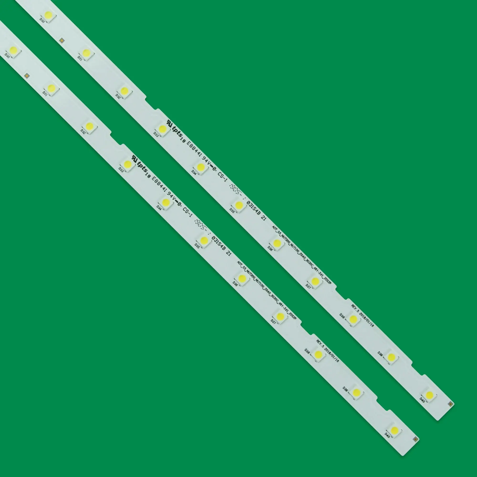 LED Strips(2) LED Backlight strip for Samusng UE55NU7300 UE55NU7300U UE55NU7120U UE55NU7120K UE55NU7172U AOT_55_NU7300_NU7100