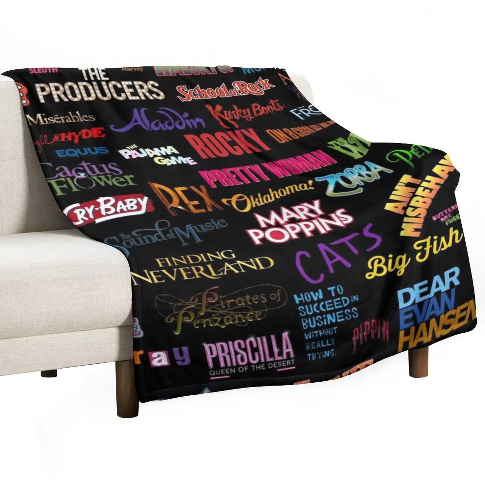 

Broadway Musicals Throw Blanket Decorative Beds for winter Blankets For Sofas Blankets For Baby Blankets