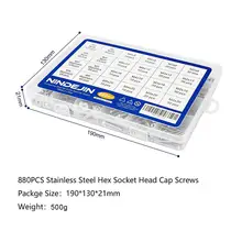 880pcs Hex Screw Assortment Kit #5
