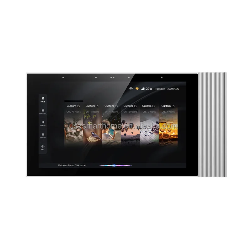 STLF FX Tuya 7 Inch HD LCD Touch Control Panel Android Smart Home Central Control Gateway with Audio Music Play Light-dimmer Fun