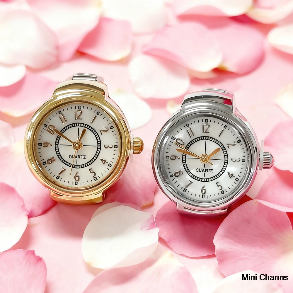 

Классические часы, римские кварцевые часы на палец, креативные итальянские очаровательные ювелирные изделия из нержавеющей стали для женщин и мужчин, часы, кольцо, подарки