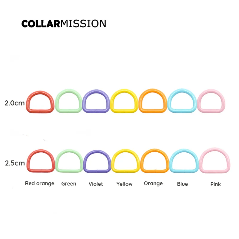 1pc D ring  for 20mm and 25mm Webbing sewing mountaineering Bag diy dog collar accessory plated D-shaped buckle 7 colours