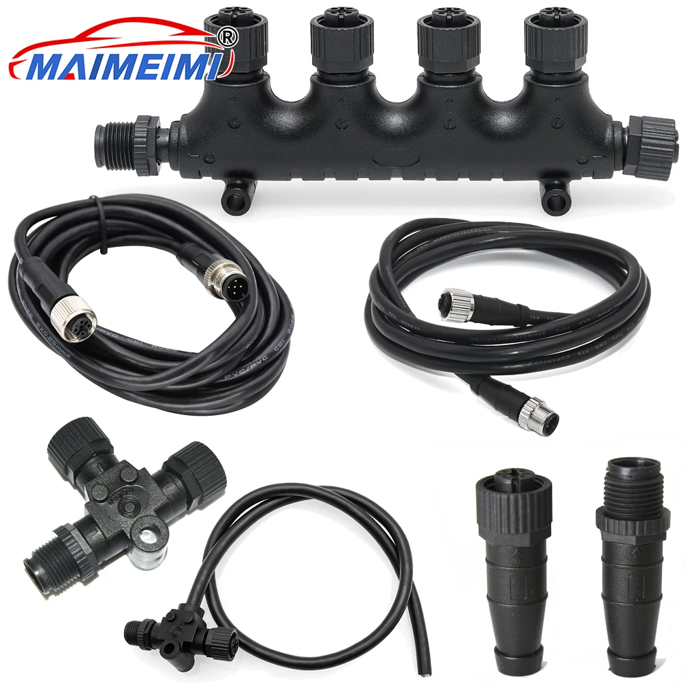 NMEA2000 Converter Multifunction Converter T-type Connector 3 ports 6 ports Female and Male 0.5-4M Adapter Cables Car Accessorie