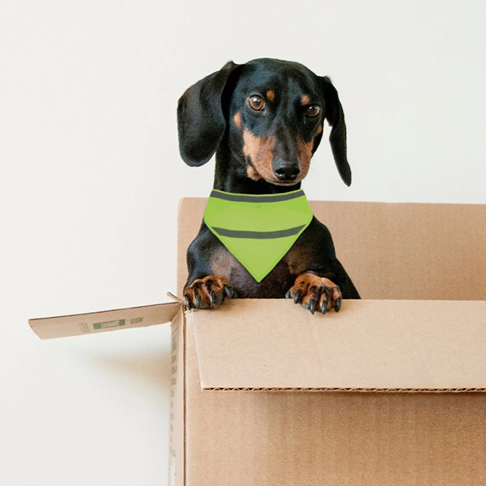 

Reflective Dog Saliva Towel Polyester Scarf Pet Bandana Camping Accessories Walking Hijab Comfort Dog Gear Washable