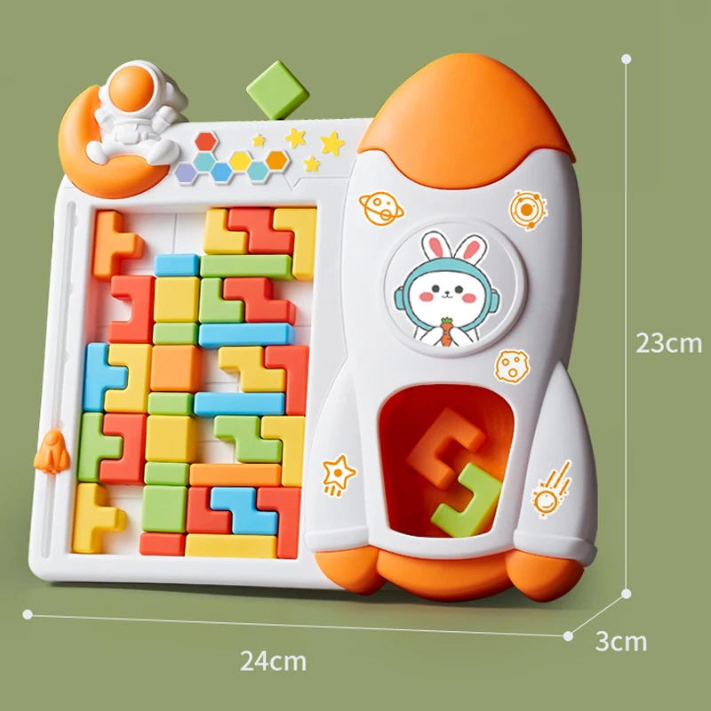 3D Game Console Children'S Multi-Function Educational Logic Three-Dimensional Puzzle Jigsaw Puzzle Building FoldabToy