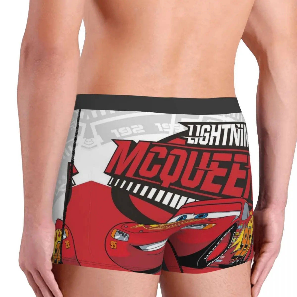 Custom Lightning Mcqueen Boxers Shorts Mens Cars Briefs Underwear Fashion Underpants