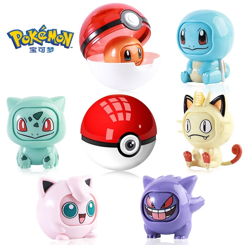 autentico-pok-e-mon-pok-e-bola-movel-rosto-mudando-serie-pikachu-charmoso-bulbasaur-gengar-ornamento-artesanal-brinquedo-das-criancas