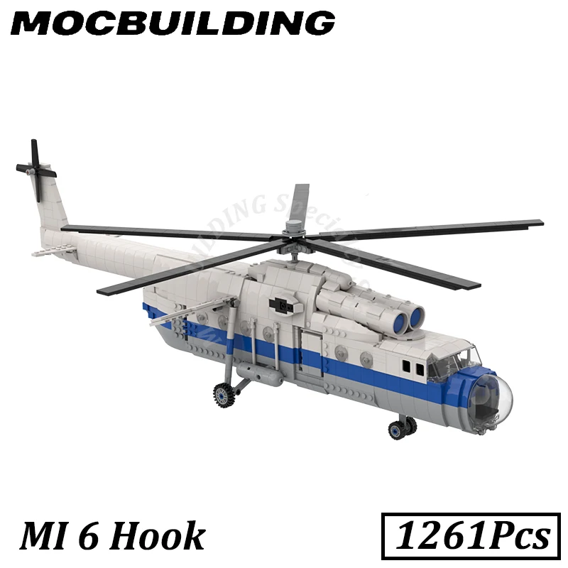 

Mig 6 Hook Heavy Transport Helicopter MOC Building Blocks Bricks DIY Display Construction Toys Birthday Gifts Christmas Present