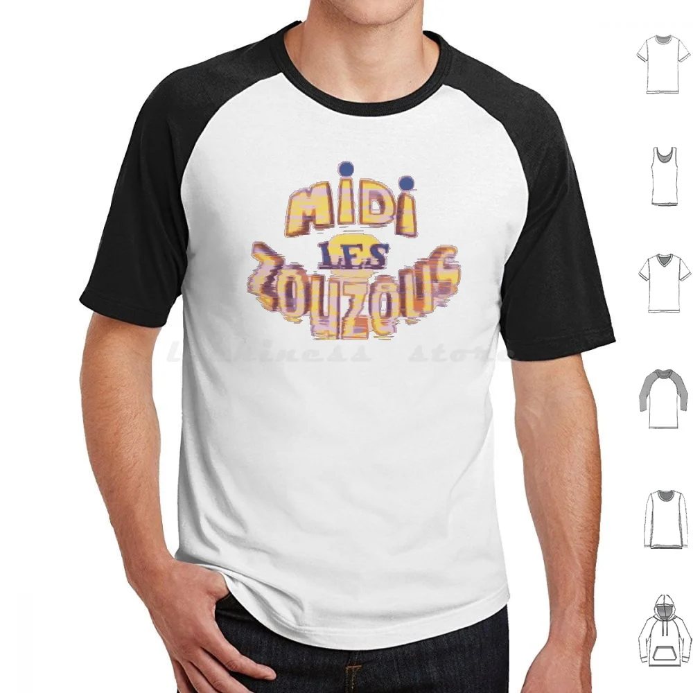 Midday Zouzous-Vaporwave Nostalgy T Shirt Big Size 100% Cotton Midday Zouzous Noon The Zouzous Adibou Furby Totally Spies Olive