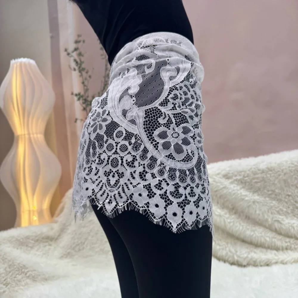 

Sheer Lace​​ Lace Mini Skirt​​ See-Through Skirt​​ ​​Adjustable Ties​​ ​​Lace Half Skirt​​ ​​Boho Design​​ Sexy Cover Up​​
