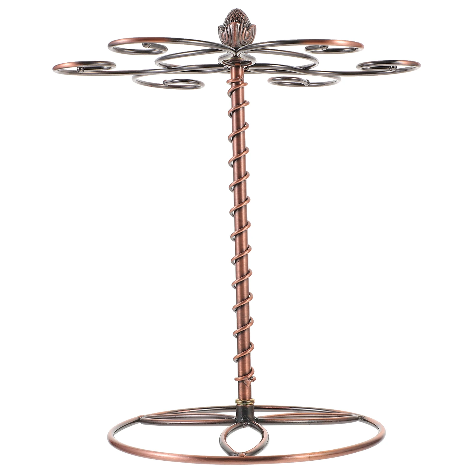 

Glass Holder Retro Iron Display Stand Decorative Goblet Rack Vintage Cup Storage Kitchen Organizer Red Hanger