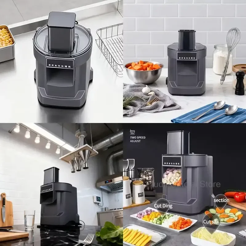 2026 Latest Commercial Electric Vegetable Dicer Slicer Shredder Food Cutter Machine for Potato Carrot Radish Onion Cabbage
