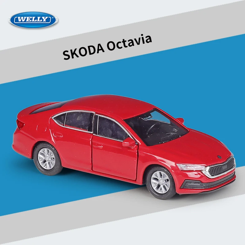 

New WELLY 1:36 Skoda Octavia Car Alloy Car Diecasts & Toy Vehicle Car Model Miniature Scale Model Car For Children Birthday Gift