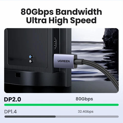 UGREEN 16K DisplayPort 2.1 кабель для высококачественной передачи видео — пример использования