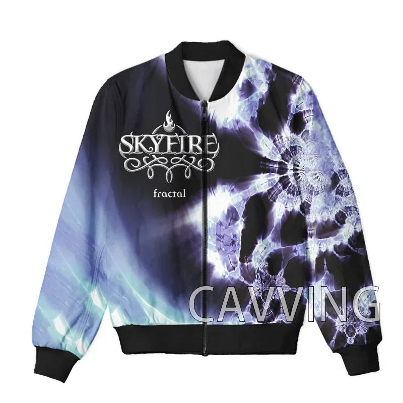 CAVVING 3D Printed  Skyfire  Rock   Zipper Bomber Jackets Men Overcoat Mens Coat Zip Up Jackets for Women/Men