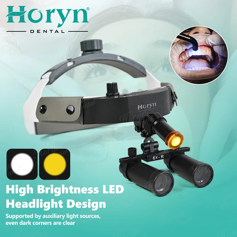 

Стоматологический 6-кратный бинокль, лупа для шлема, бинокулярные лупы с фарами, хирургическое увеличительное стекло, медицинское оборудование