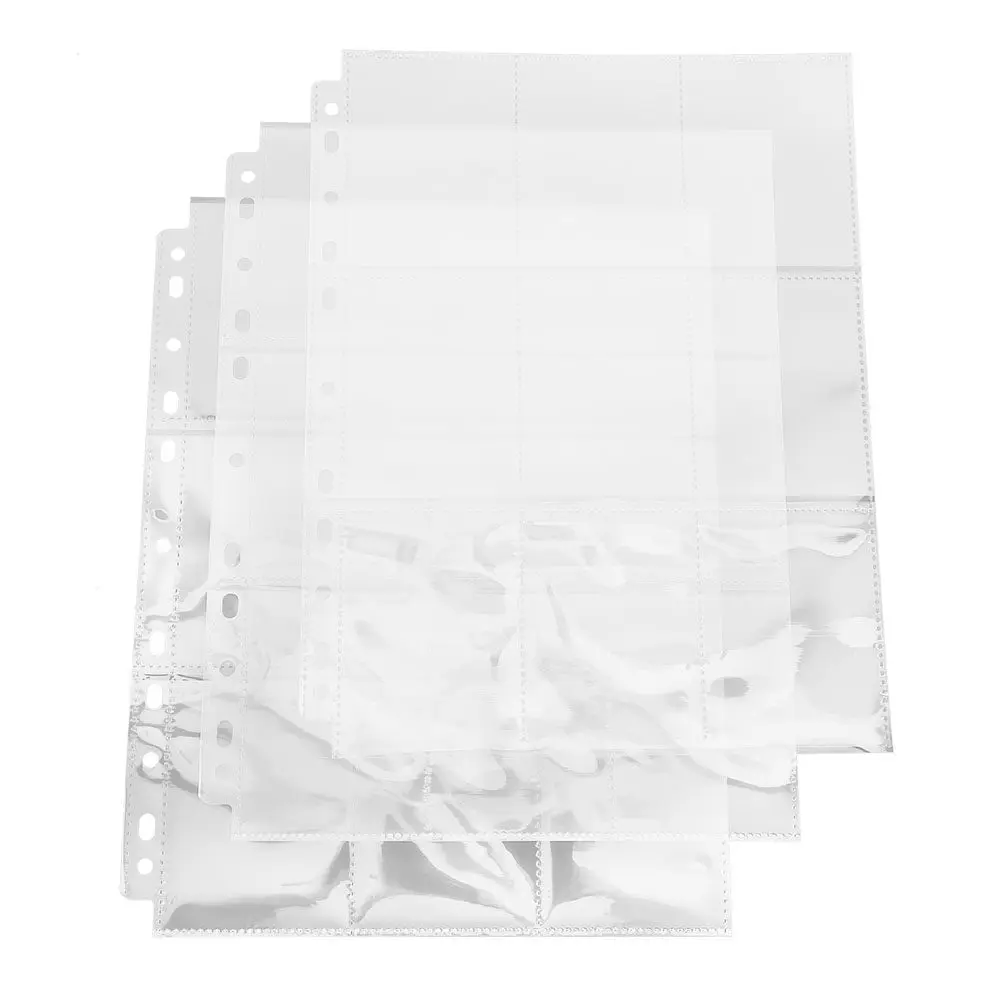 

30 Sheets Clear Photo Storage Pages for Trading Cards Album Binder Organizer Acid-Free PVC-Free Card Sleeves for Scrapbooking