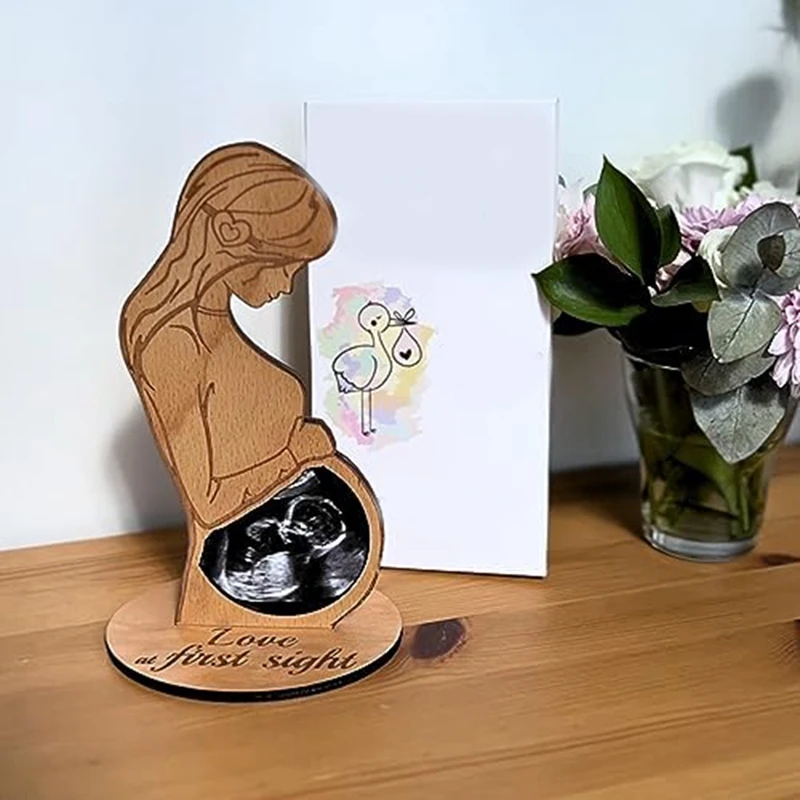 2Piece Pregnant Woman Sonogram Picture Frame First Time Mom's Gift Ultrasound Frame Decorations