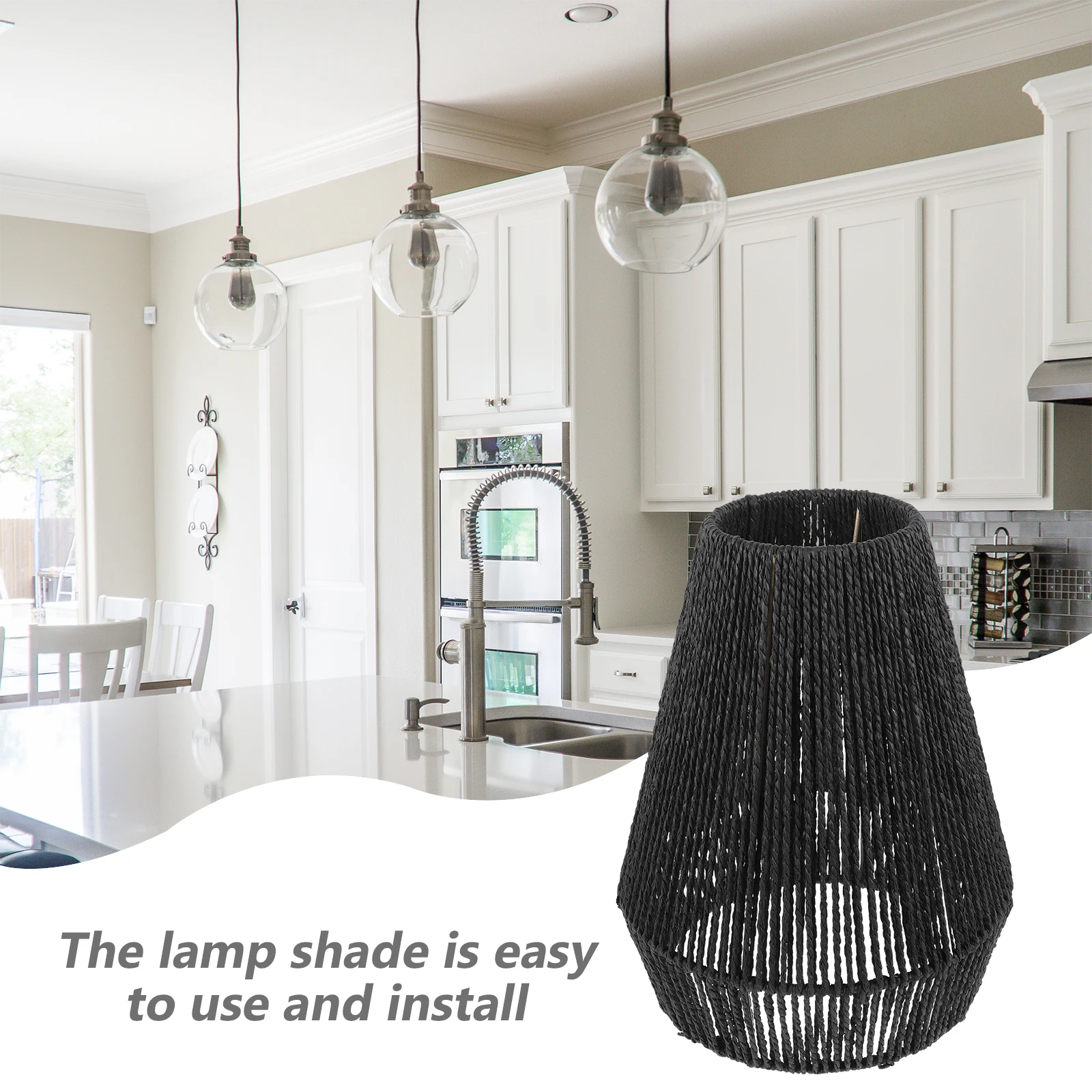 

Маленький абажур для потолочного светильника, бумажная веревка, ретро плетение, крышка для внутреннего освещения, замена абажура, винтажный декоративный маленький абажур