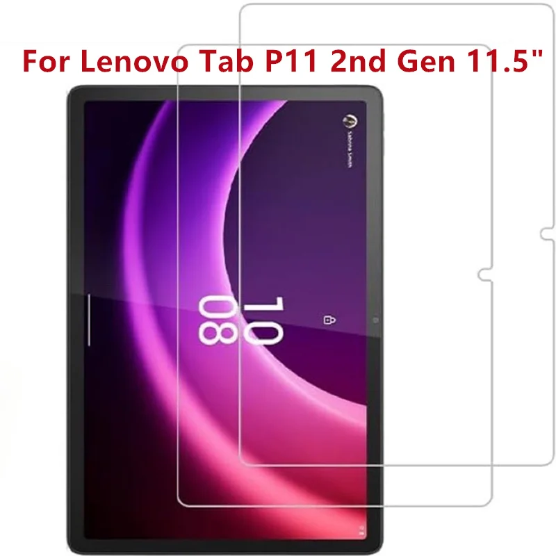 2 PCS Tablet Tempered Glass Screen Protector For Lenovo Tab P11 2nd Gen 11.5 Inch TB-350FU 350XC Anti-Scratch HD Protective Film