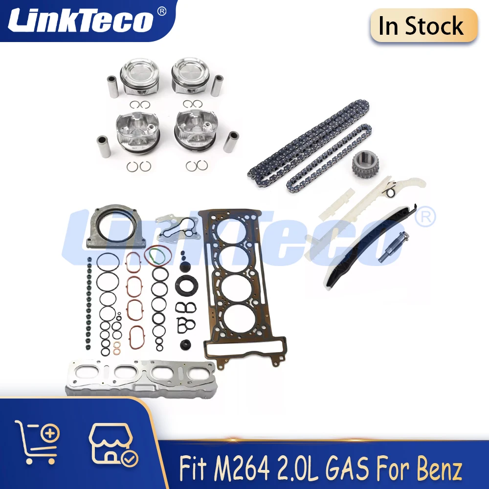 

Engine Rebuilding Gasket Piston Ring Timing Set Fit M264 2.0L GAS FOR Mercedes-Benz CLS300 C300 E300 GLC260 GLC300 GLE350 2.0 L