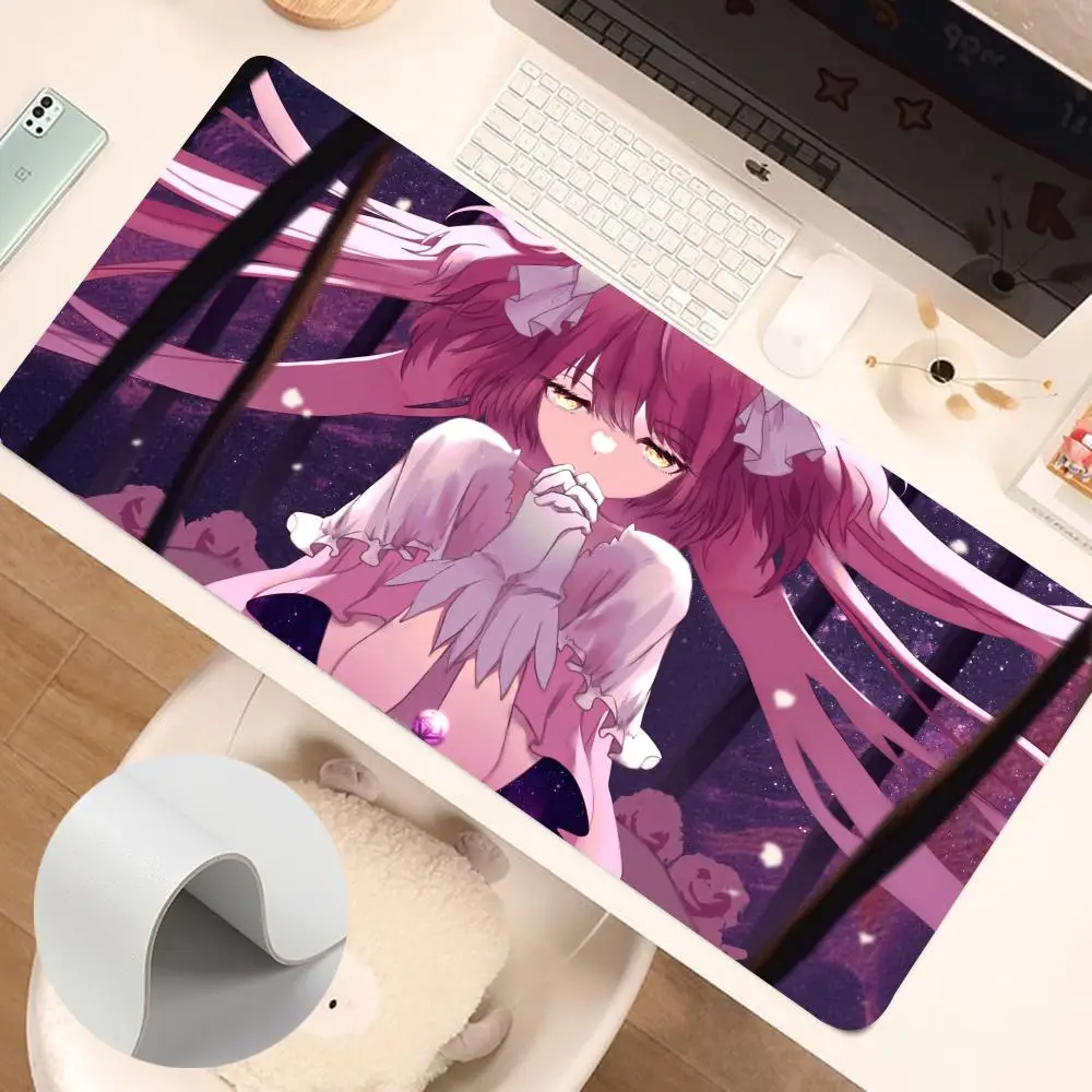 P-Puella Magi Madoka Magica Mouse Pad Mice Pad Leather Mouse Mat PC Game Accessories Double Sided PU Desk Mats Carpet Anti-slip