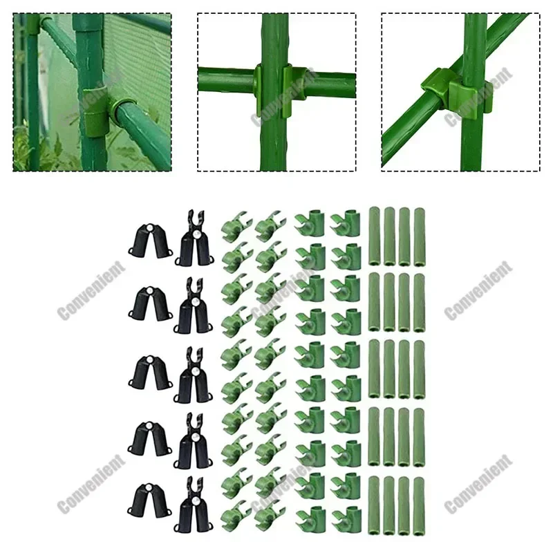 

70 шт. 11 мм регулируемый соединительный зажим для решетки растений, садовый пластиковый соединитель, соединительный шарнир, пряжка, зажим для восхождения, пергола Connect