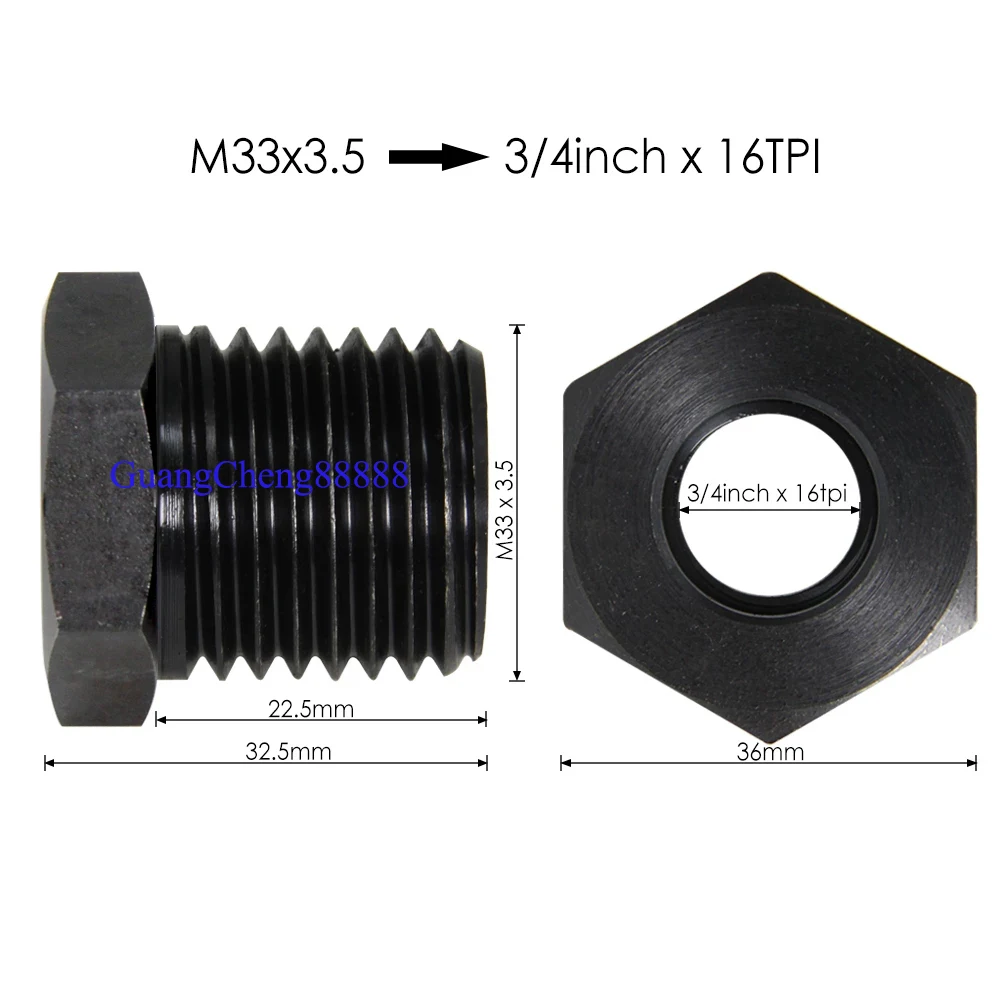 Imagem -03 - Torno Headstock Eixo Adaptador Rosca 8tpi M33 X3.5 mm M182.5 mm Chuck Inserir Madeira Torneamento Ferramenta Acessórios