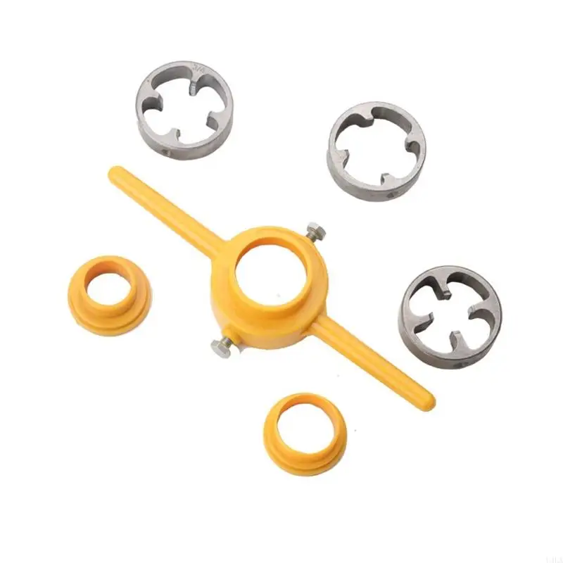 

U4LA Npt Die Set PVC Thread Tool Maker 3/4 1 Inch PVC Pipe Threader Screw Die