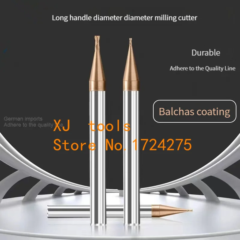 1pc HRC60 Micro End Mill 0.2mm 0.3mm 0.4mm 0.5mm 0.6mm 0.7mm 0.8mm 0.9mm 2 Flutes Carbide Flat Square CNC Milling Cutters Router