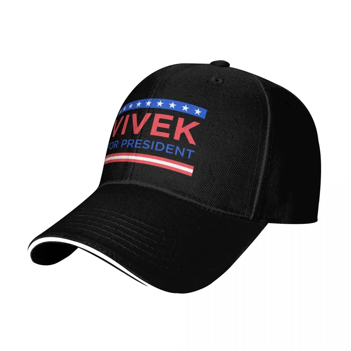 Vivek Ramaswamy For President 2024 Baseball Cap Cotton Twill Breathable Contrast Two Tone Brim Snapback Flat Bill