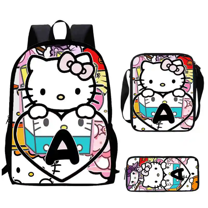 

Cartoon Hello Kitty Child School Backpack With Shoulder Bags Pencil Bags For Kindergarten,Best Gift For Boys and Girls