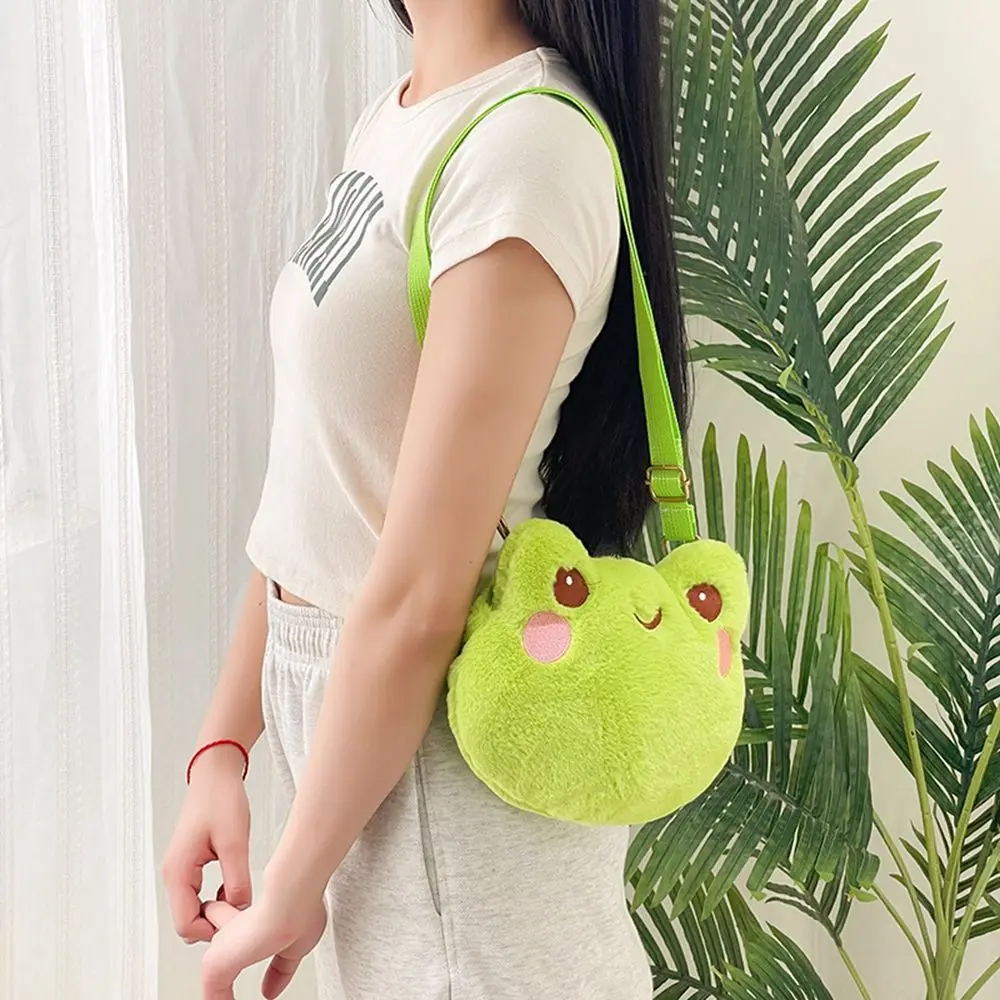 Kids Panda Plush Coin Purse Girl Crossbody Bags Princess Frog Single Shoulder Bag Women Handbag Bag Plush Doll Bag Children Bag