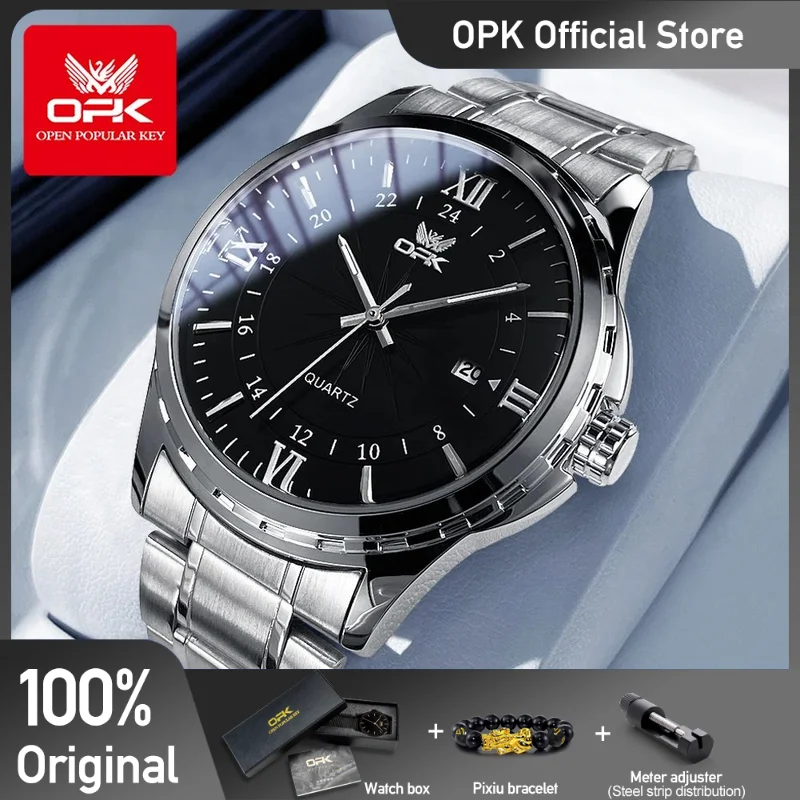 

OPK 6003 Watches For Men Multifunctional Chronograph Wristwatch Original Waterproof Luminous Quartz Automatic Watch Reloj Hombre