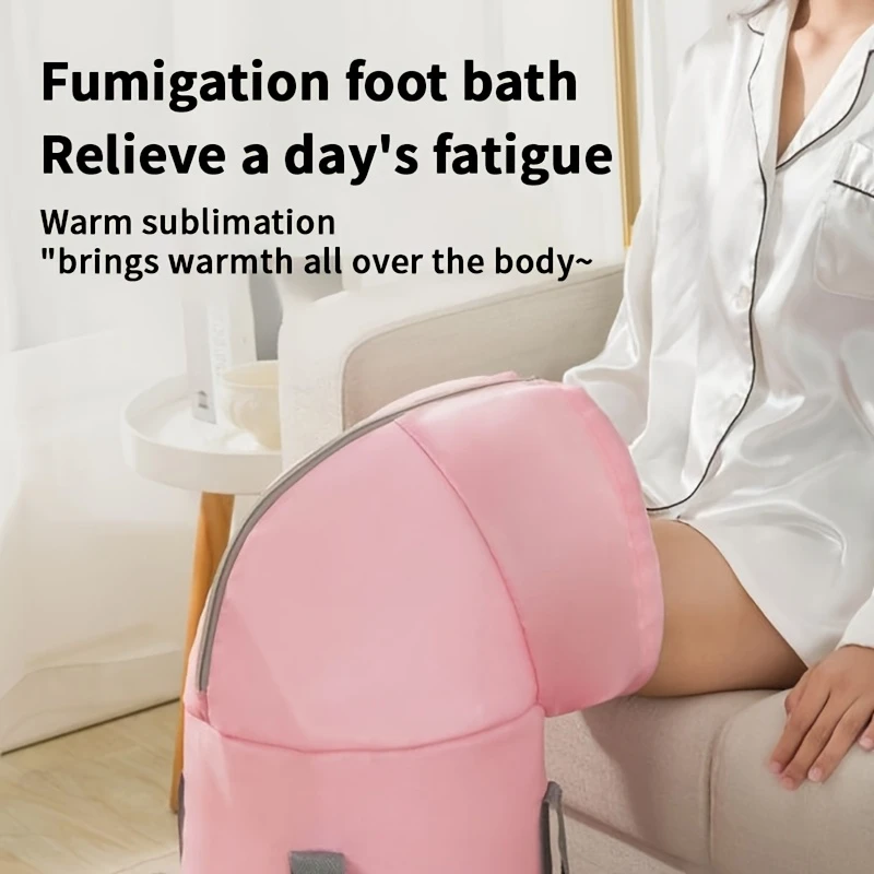 Foldable Over-Knee Foot Bath Bucket Portable Spa Basin Collapsible Pedicure Soak Tub Large Steam Bag No Power for Home Travel