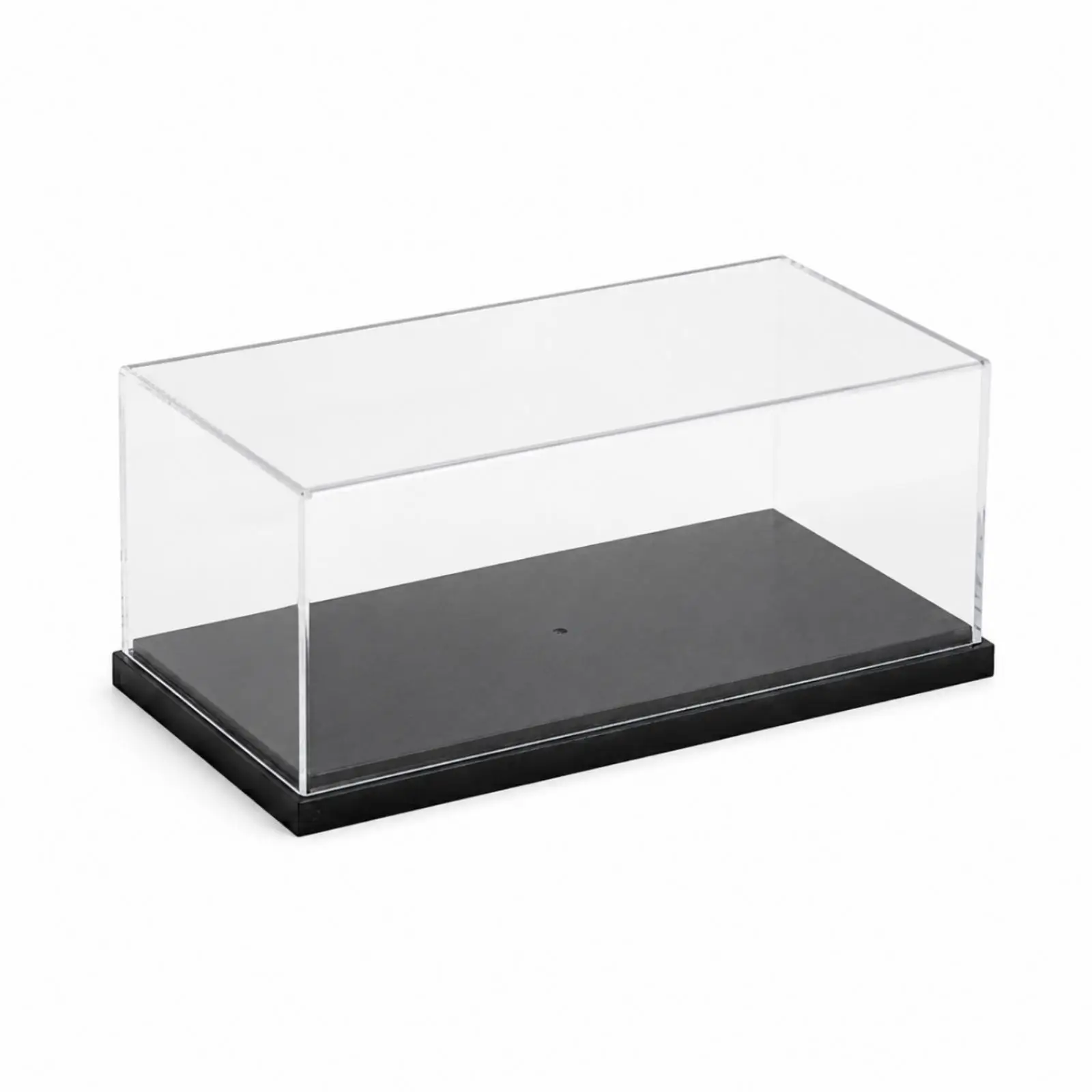 Transparent Acrylic Display Case for Small Model Cars Dustproof Showcase Box with Base for Collectible Miniatures