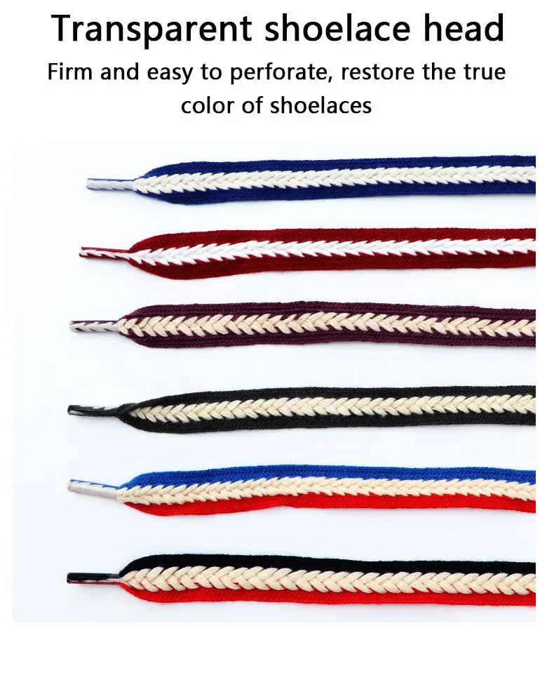 Flache Schnürsenkel für Sneaker, 1,5 cm breit, luxuriöse Regenbogen-Schnürsenkel für Damen und Herren, strukturiertes Gewebe, klassische Farben. – Detail 4