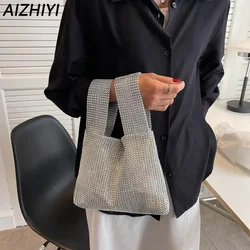 Borsa da sera di lusso per donna borsa piccola con pochette in cristallo Bling borsa con manico superiore New Fashion Glitter Lady Dinner Party borse