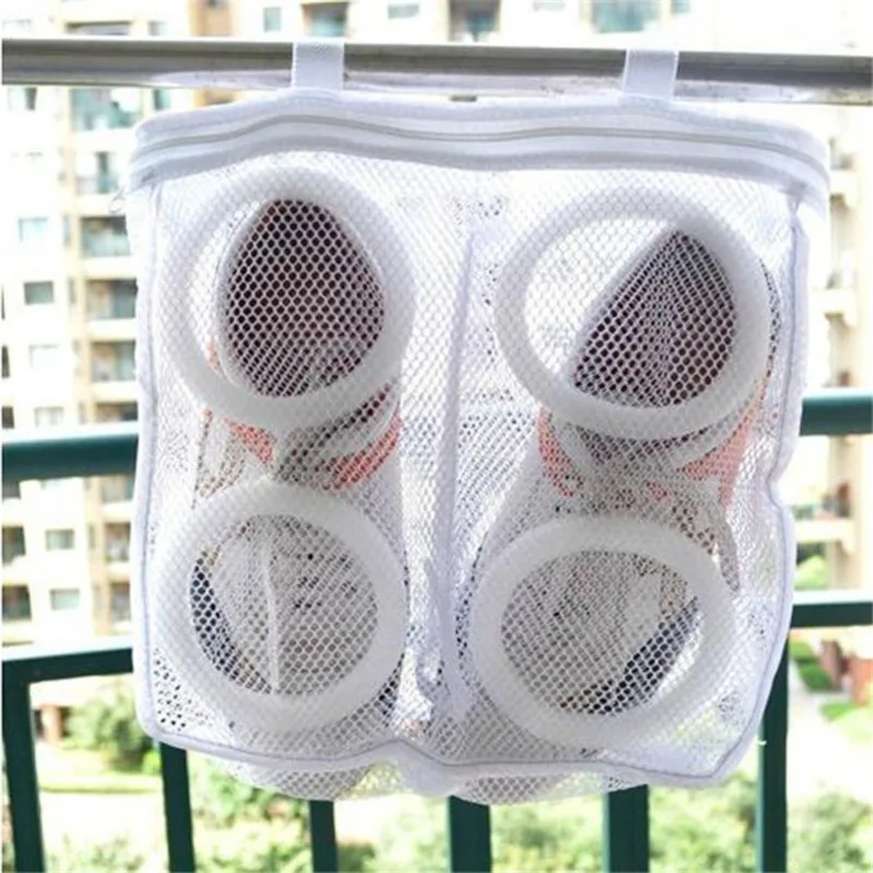 White Laundry Bag Organizer Bag For Shoe Mesh Laundry Shoes Bags Dry Shoe Home Organizer Portable Laundry Washing Bags