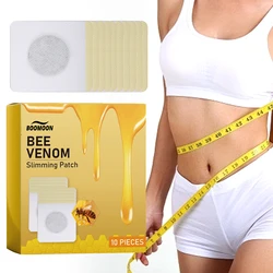 30Pcs Bee Venom Patches Fast Burning Fat Honeybee Venom Drainage Patches Improve Stomach Belly Slimming Patch for Women Men