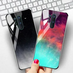 Etui ze szkła hartowanego do Oneplus 10 9 8 7 7T Pro 8T etui luksusowe gwiazda przestrzeń zderzak pokrywa dla Oneplus 9R 9RT 5G telefon Funda Capa