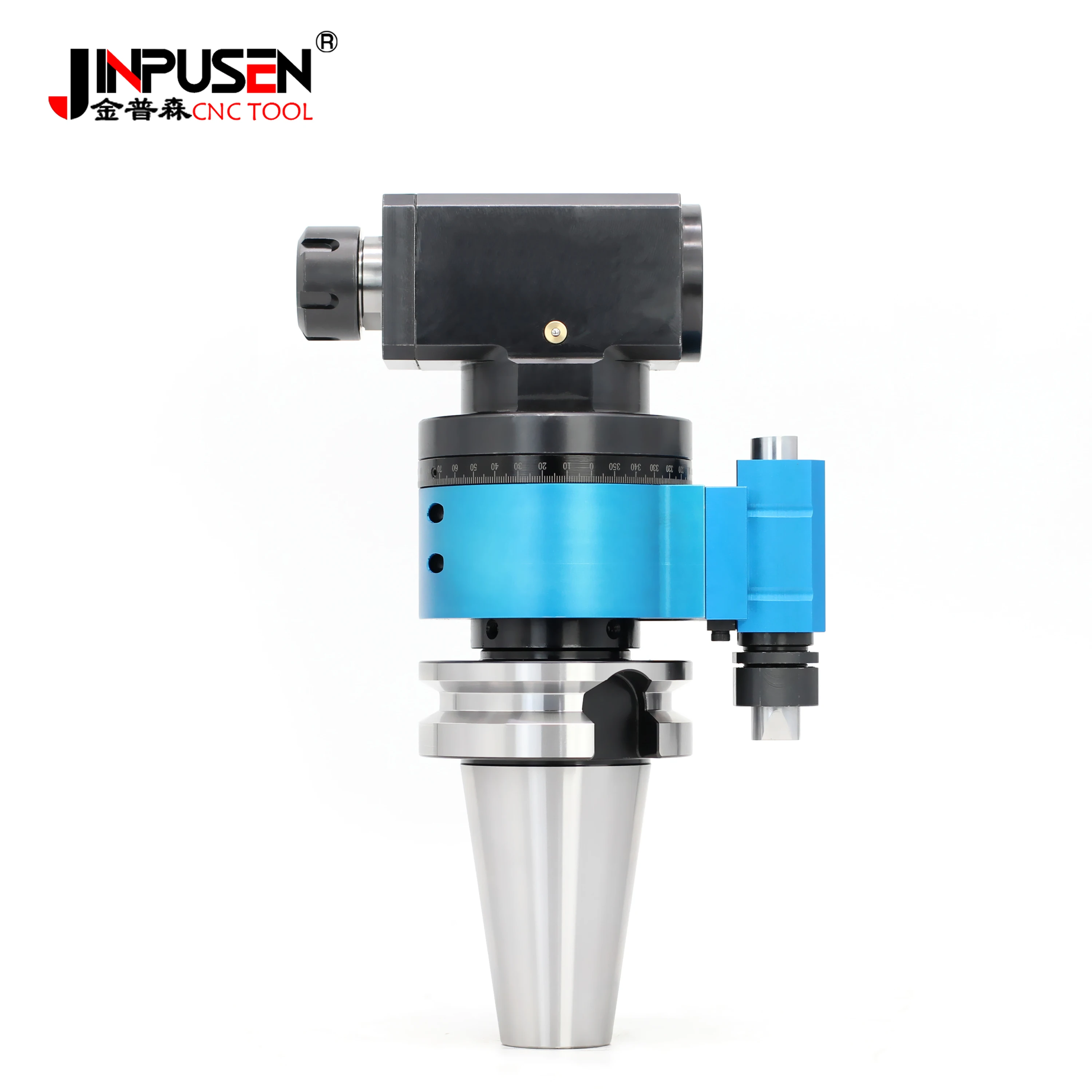 

Extended Angle Head Chuck for BT40/50 Machine Tools with Internal Locking and Deep Cavity Support