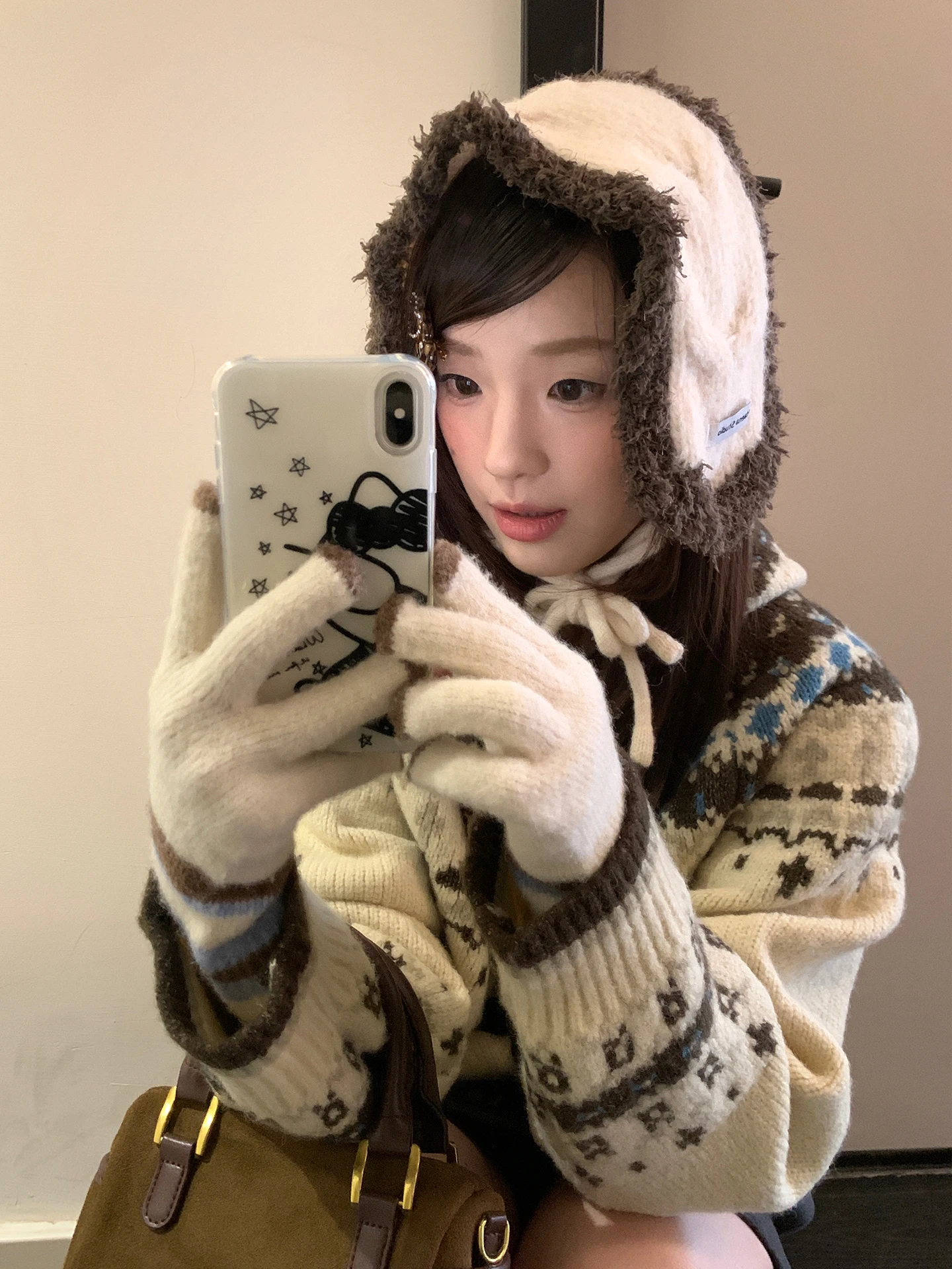 

Autumn And Winter Knitted Scarf With A Belt To Keep The Ears Warm Knitted Scarf To Decorate The Neck To Keep The Ears Warm