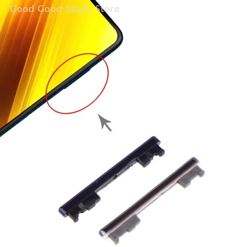 1 szt. Przycisk regulacji głośności do Xiaomi Poco X3 NFC / Poco X3 Akcesoria zamienne do telefonów komórkowych