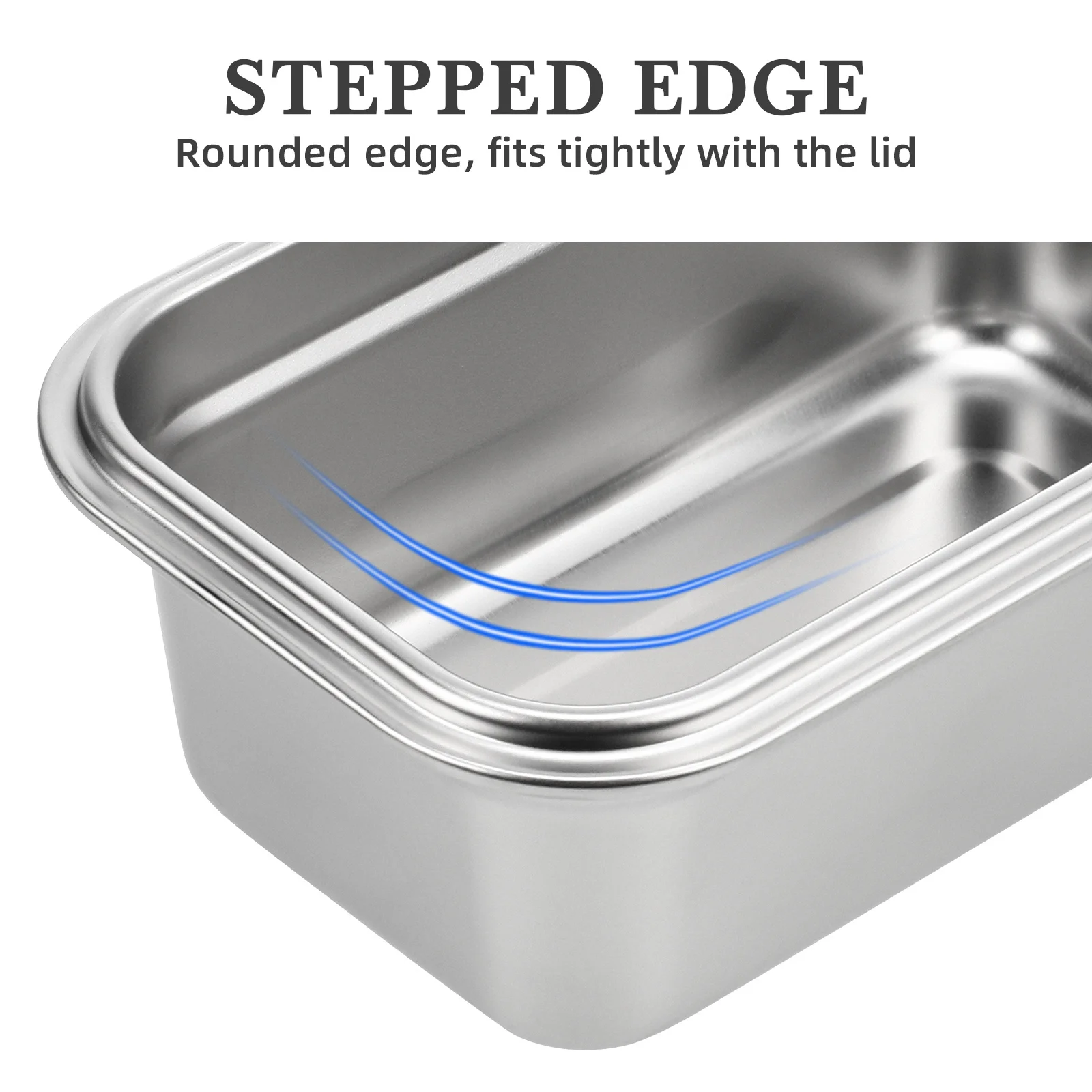 

Ice Cream Box Stainless Steel Freezer Container For Yogurt Dessert Cake Food Storage Kitchen Gadget Fridge Safe