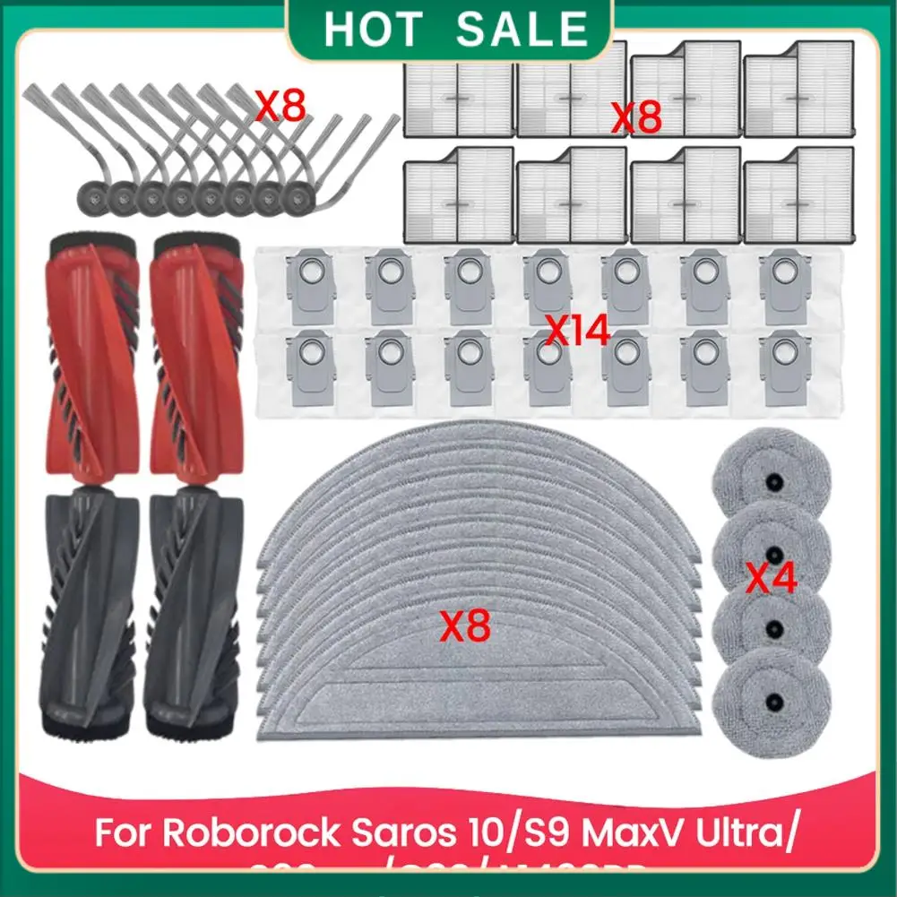 

24-Hour Delivery For Roborock Saros 10/S9 Maxv Ultra/S90ver/G30/A1460RR Spare Parts Main Side Brush Filter Dust Bag Mop Cloth